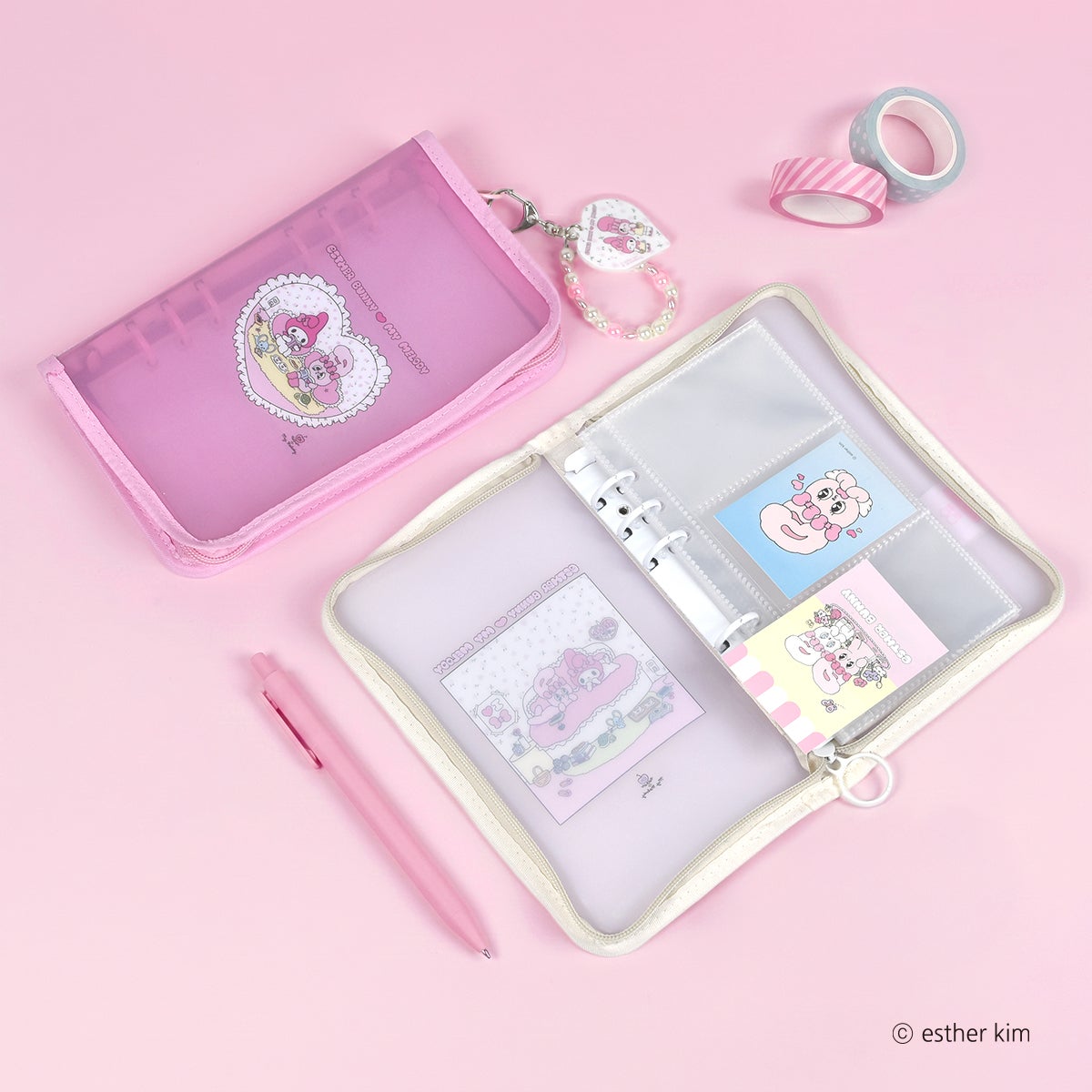 エスターバニー×マイメロディ カードバインダー ピンク | エスター