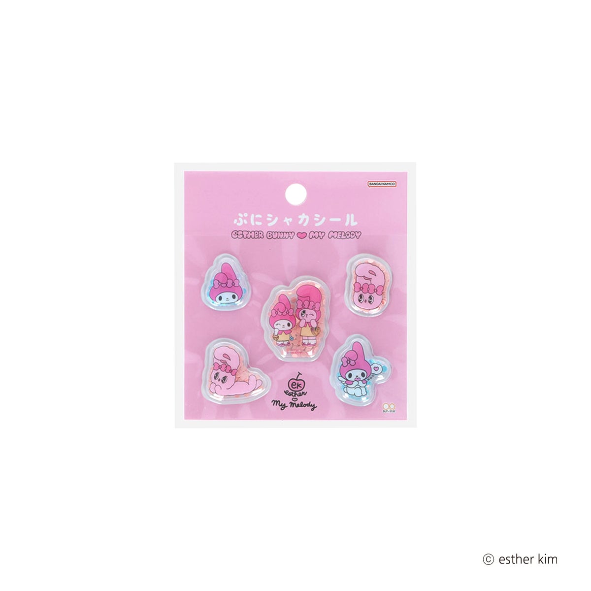 エスターバニー×マイメロディ ぷにシャカシール ピンク | エスター